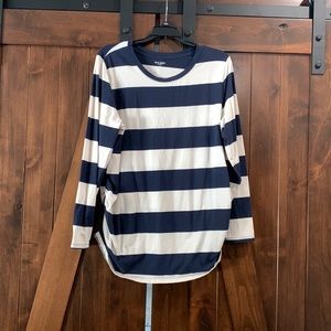 Maternity long sleeve striped shirt